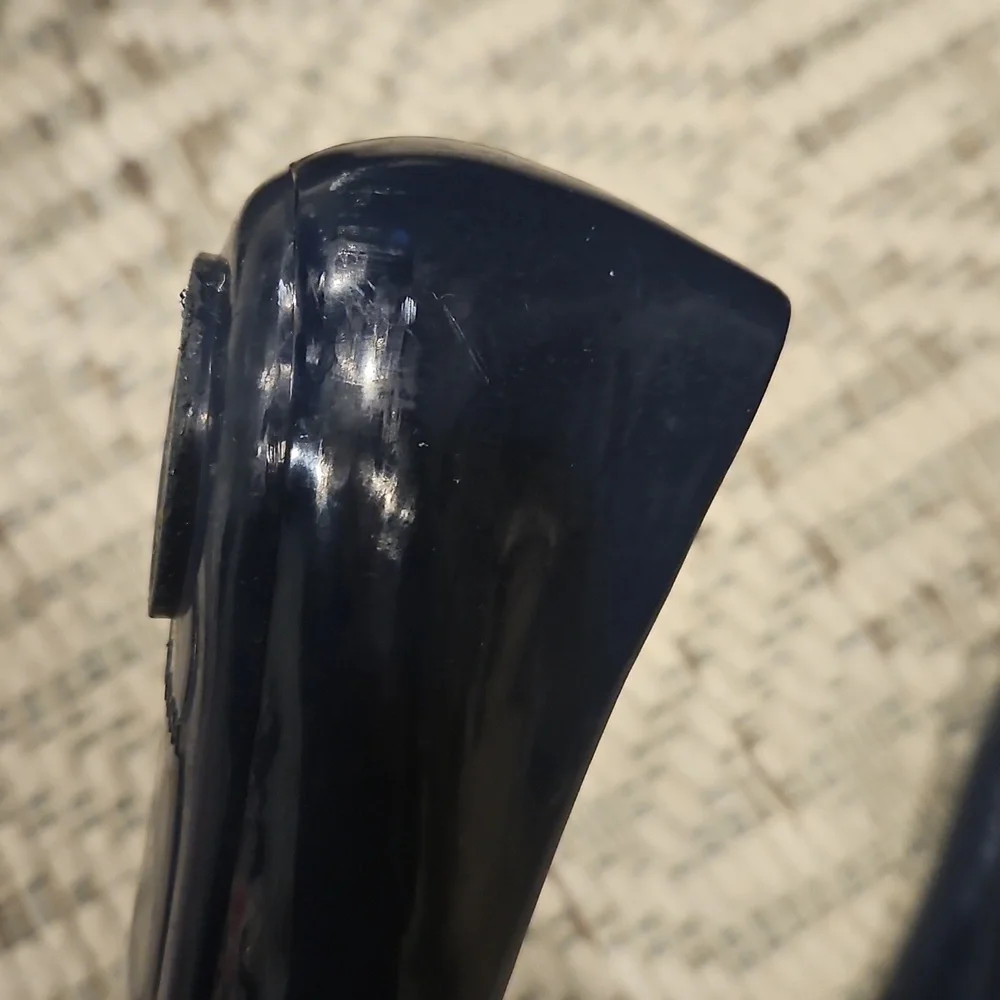 TORY BURCH Navy Jelly Ballet Flats with Logo.